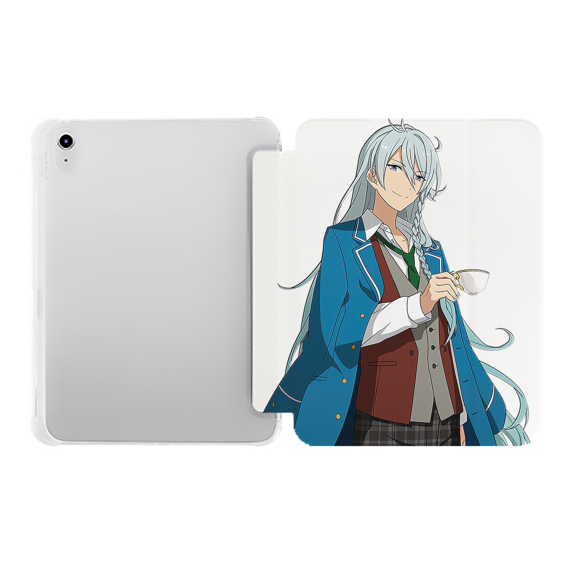 （画像用） あんさんぶるスターズ! Ensemble Stars IPad ケース ペン収納付き 三つ折りスタンド PUレザー×シリコン 対応機種9.5/10.5/10.9インチ
